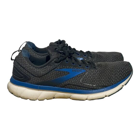 Brooks Transmit 3 Black Gray Blue Running Shoes Men’s Size 13 Stability Cushion - Picture 1 of 9